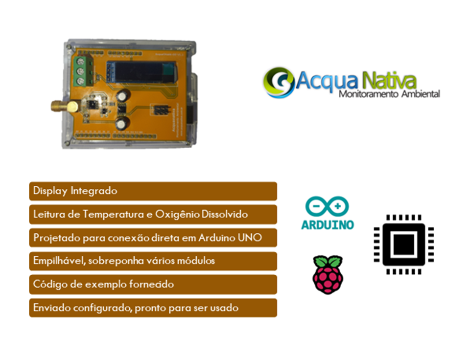 Kit Sensor de Oxigênio Dissolvido e Temperatura AcquaKit-OD - Image 2